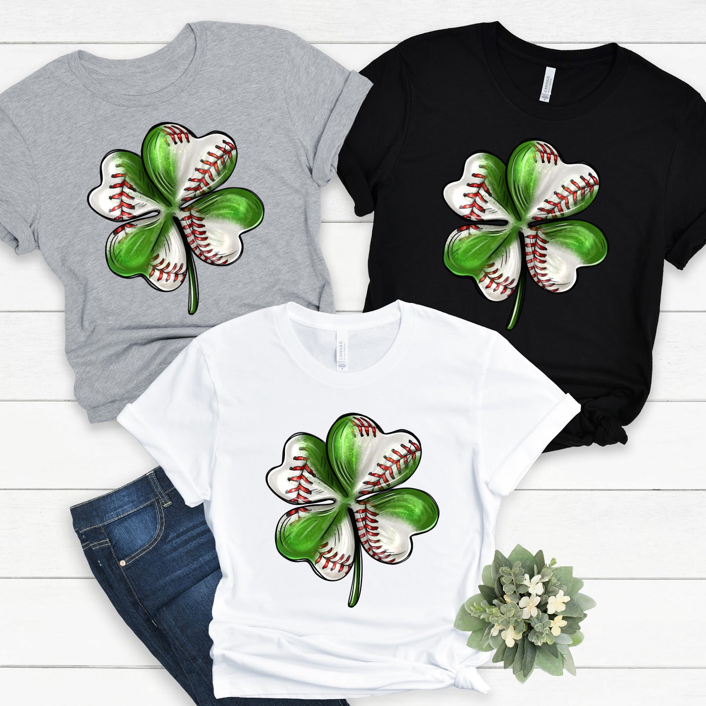 St. Patricks Day Shirt Clover Baseball 7