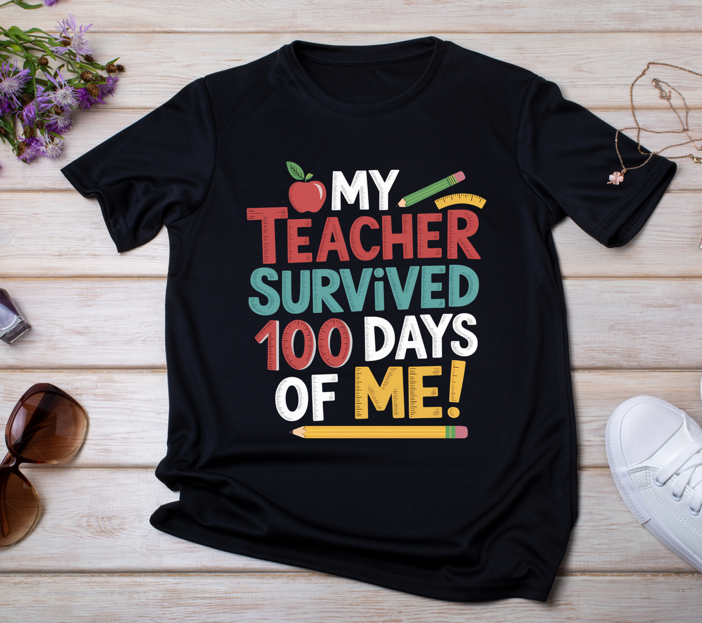 100 Days of School Shirt - Fun Teacher & Student Celebration T-Shirt33