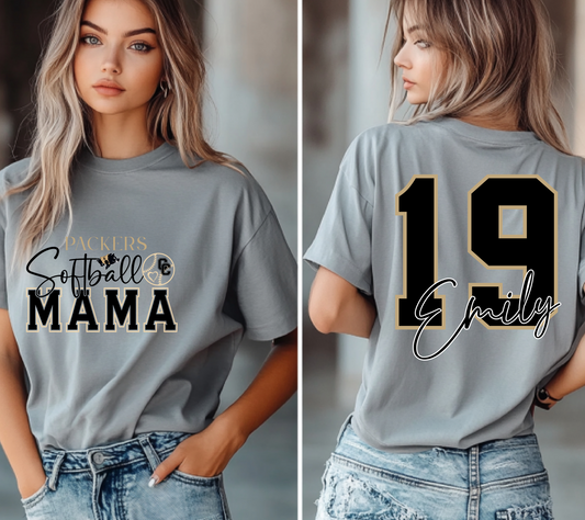 Colquitt County Packers Softball Mama Custom Team Number & Name Shirt – Personalized Game Day Spirit Tee (#01)
