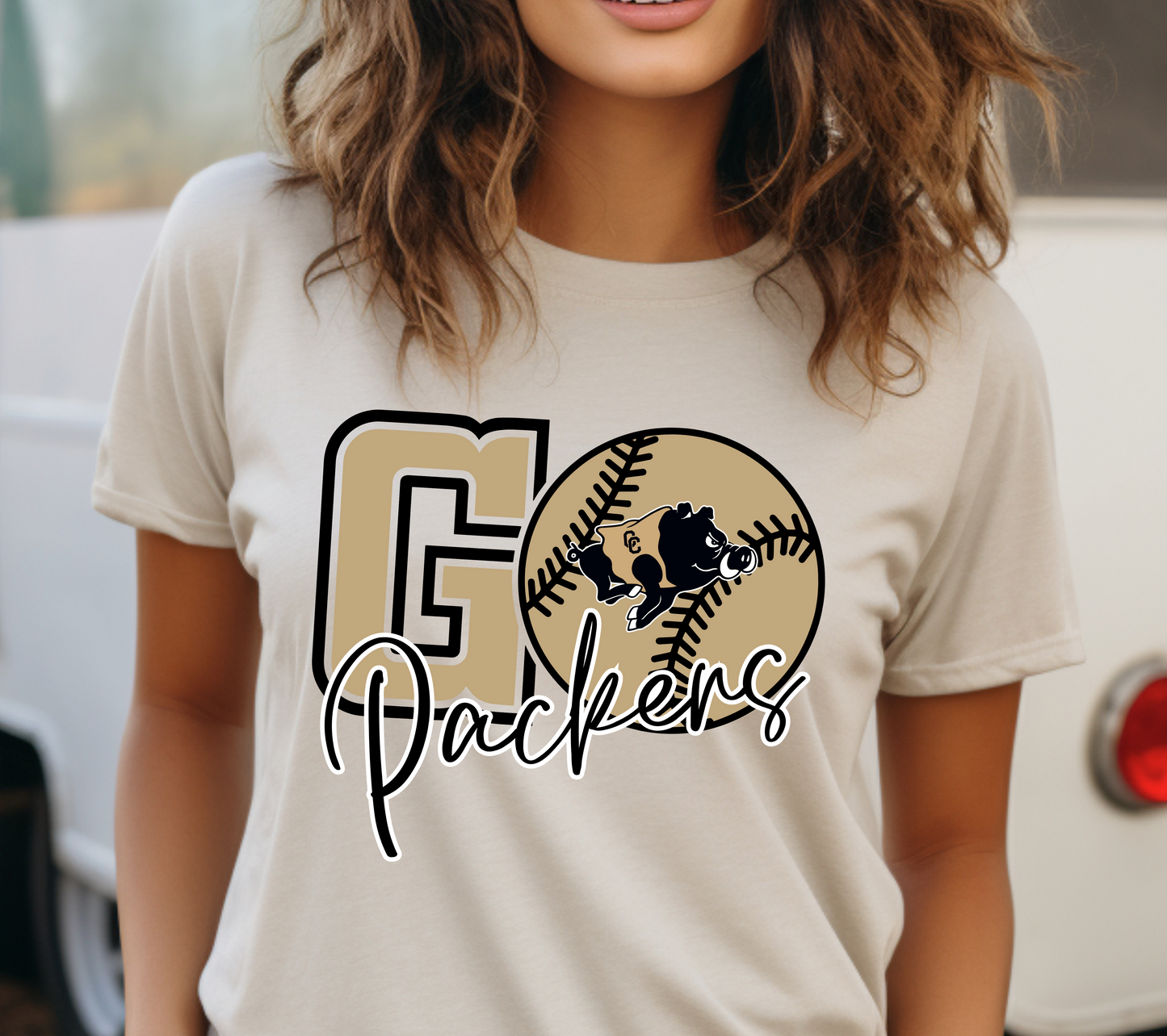 Go Packers Softball T-Shirt – Colquitt County Team Spirit Game Day Tee (#03)