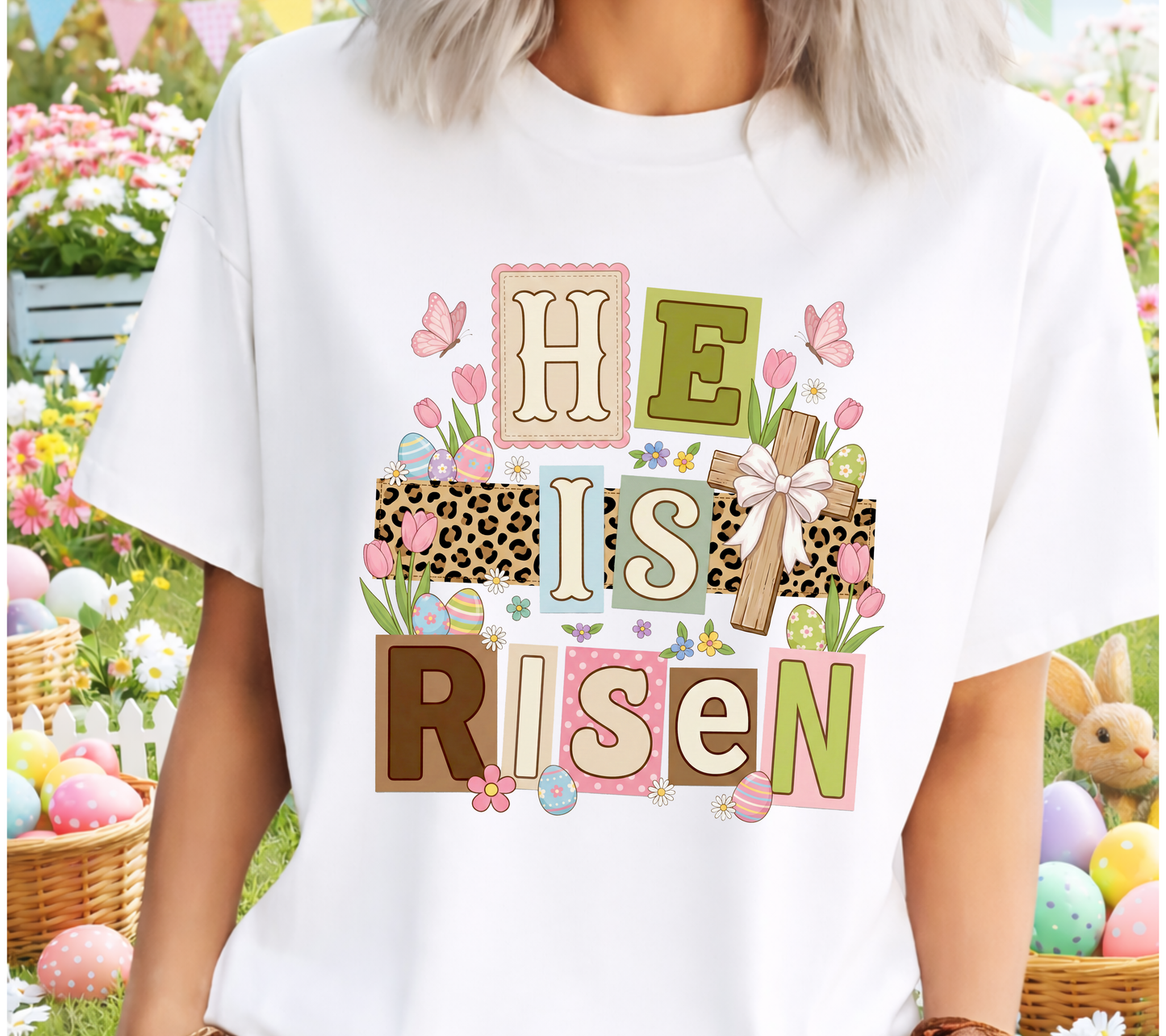 Easter 10 - "He Is Risen" Christian Easter Shirt