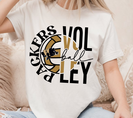 Colquitt County Packers Volleyball Spirit Shirt | Black & Gold Game Day Tee (14)