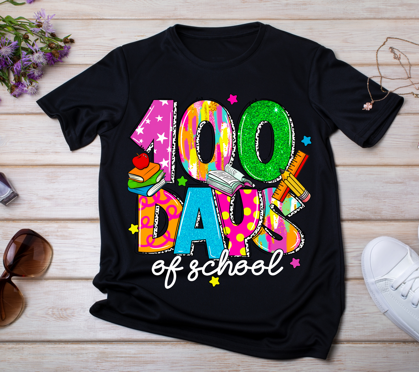 100 Days of School Shirt - Fun Teacher & Student Celebration T-Shirt8