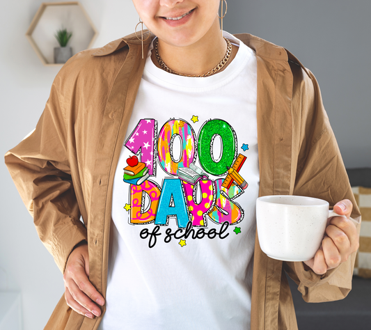 100 Days of School Shirt - Fun Teacher & Student Celebration T-Shirt2