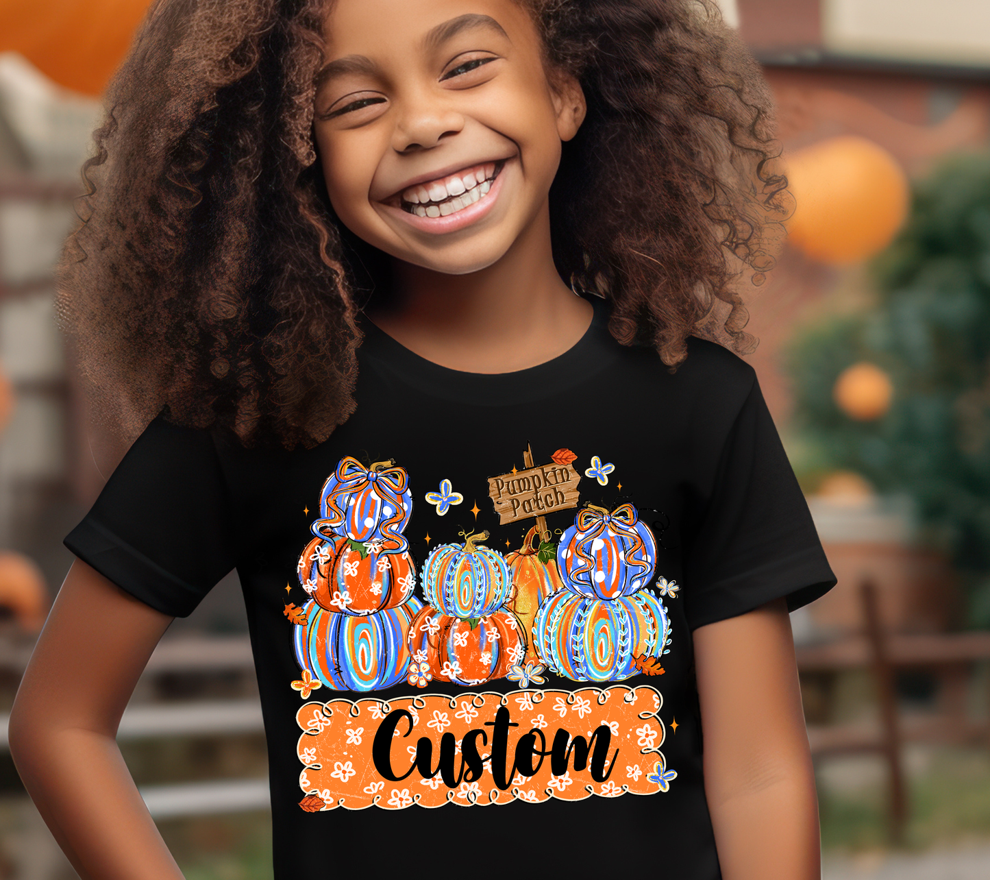 Custom Pumpkin Patch T-Shirt – Personalized Fall Pumpkin Shirt for Kids, Family Pumpkin Patch Tee, Cute Autumn Matching Outfit
