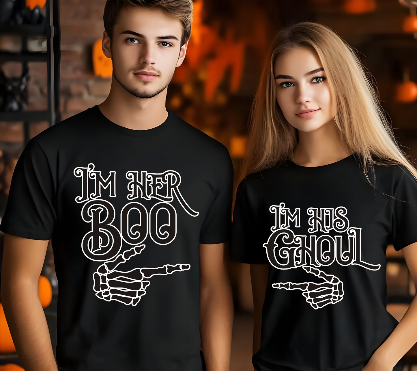 “I’m His Ghoul Halloween T-Shirt – Cute Spooky Skeleton Hand Graphic Tee” 🖤👻💀 (16) 👻🖤💀 (Copy)