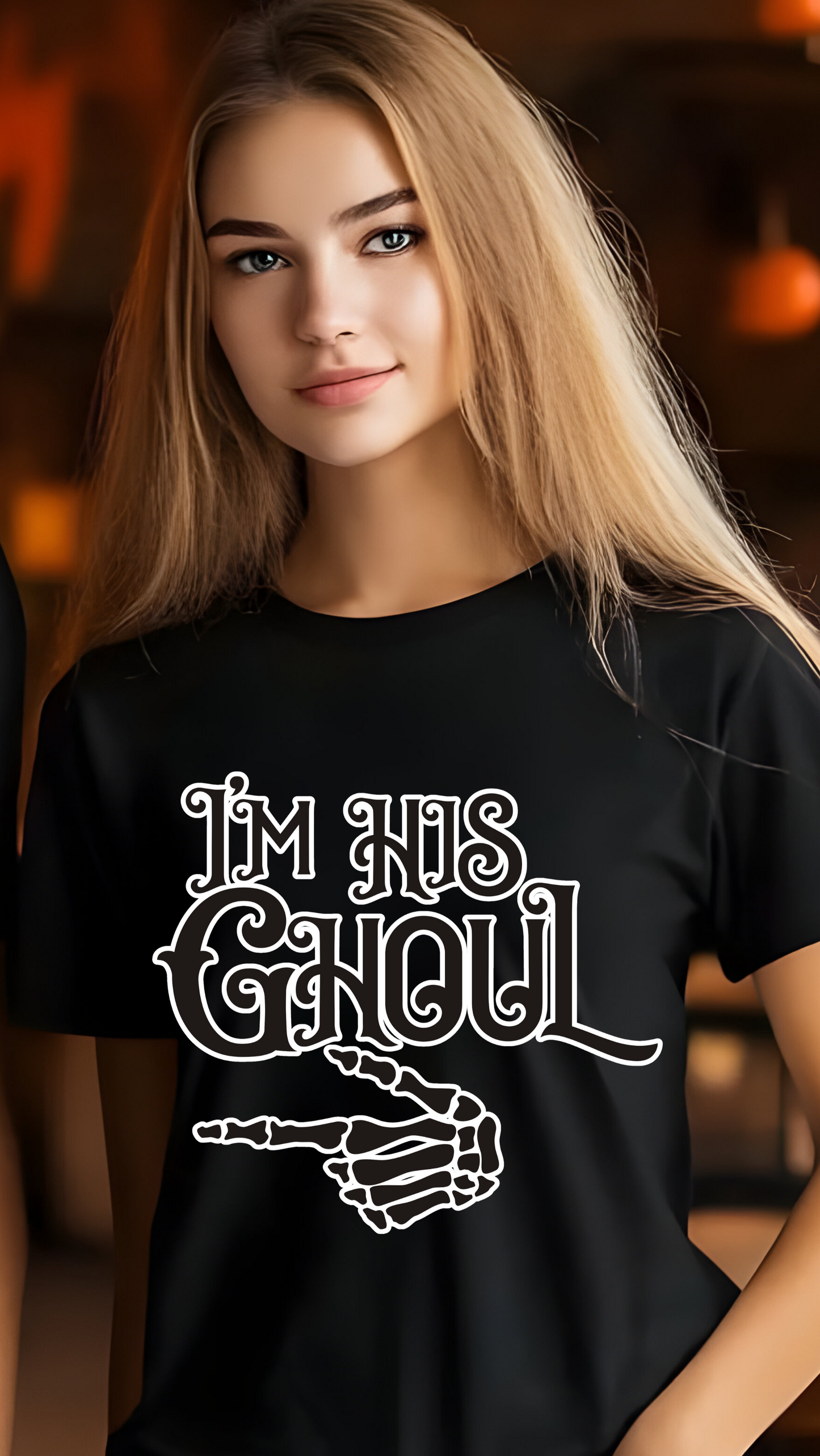 “I’m Her Boo Halloween T-Shirt – Funny Skeleton Hand Graphic Tee”  (16) 👻🖤💀