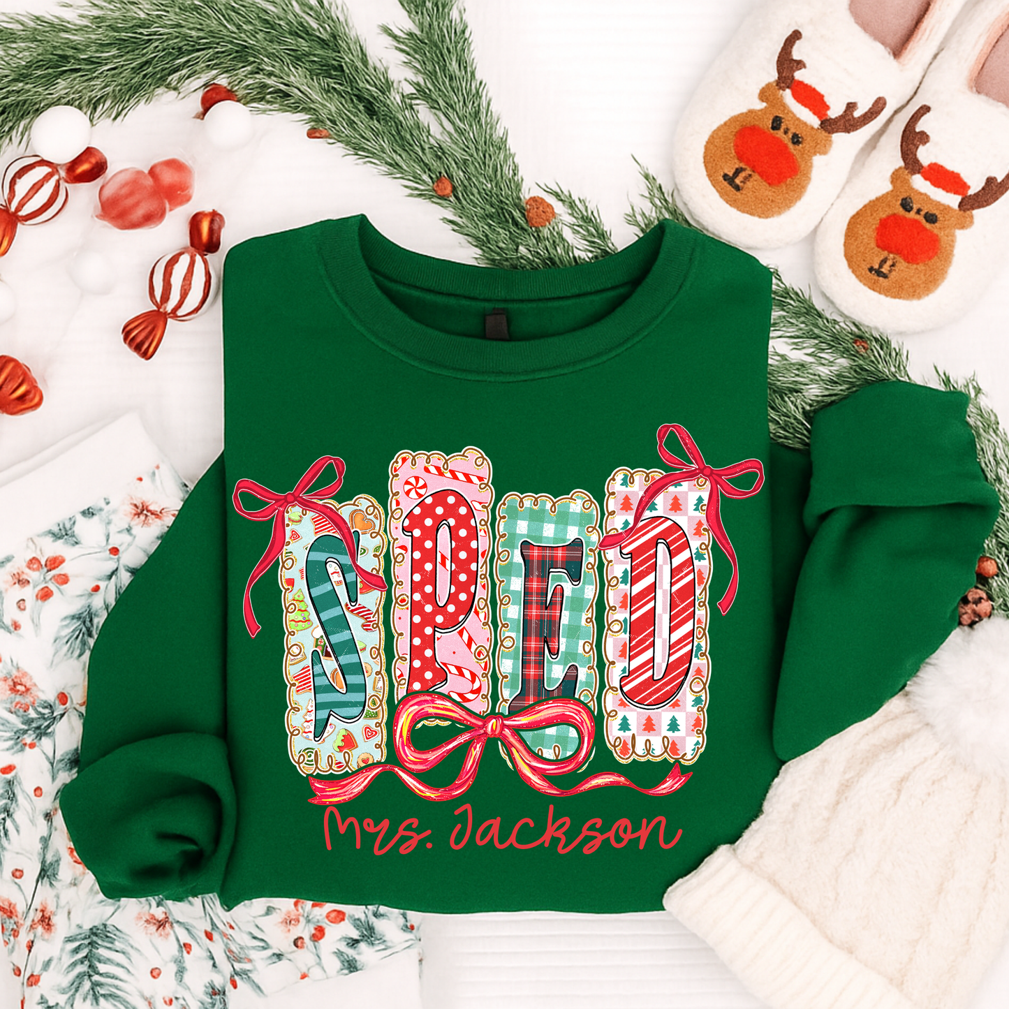 Personalized Christmas SPED Shirt & Sweatshirt | Festive Holiday Design for Special Education Teachers