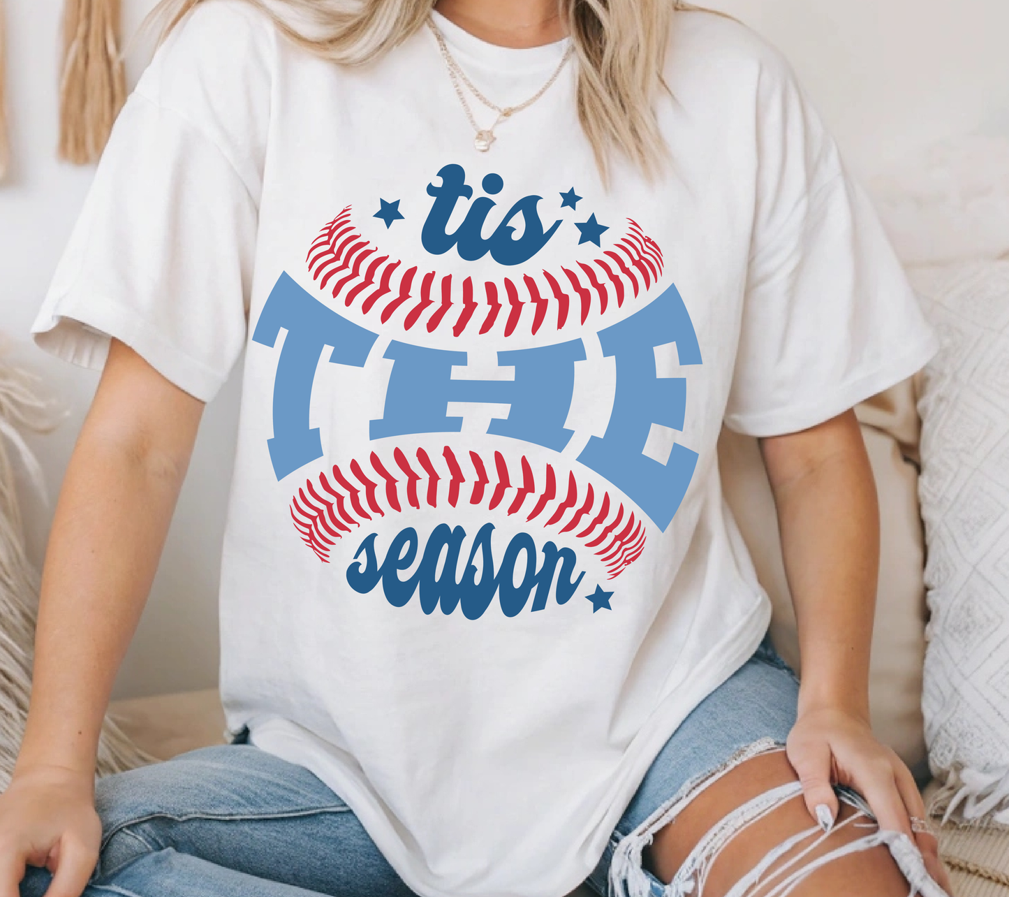 Tis The Season Baseball Shirt | Baseball Season Tee | Game Day Baseball Fan Shirt (color ink)