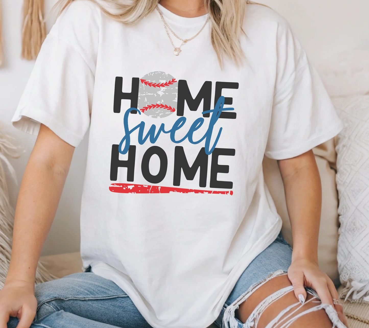 Home Sweet Home Baseball T-Shirt, Baseball Mom Shirt, Game Day Tee, Sports Mom Graphic Shirt, Ballfield Life Apparel