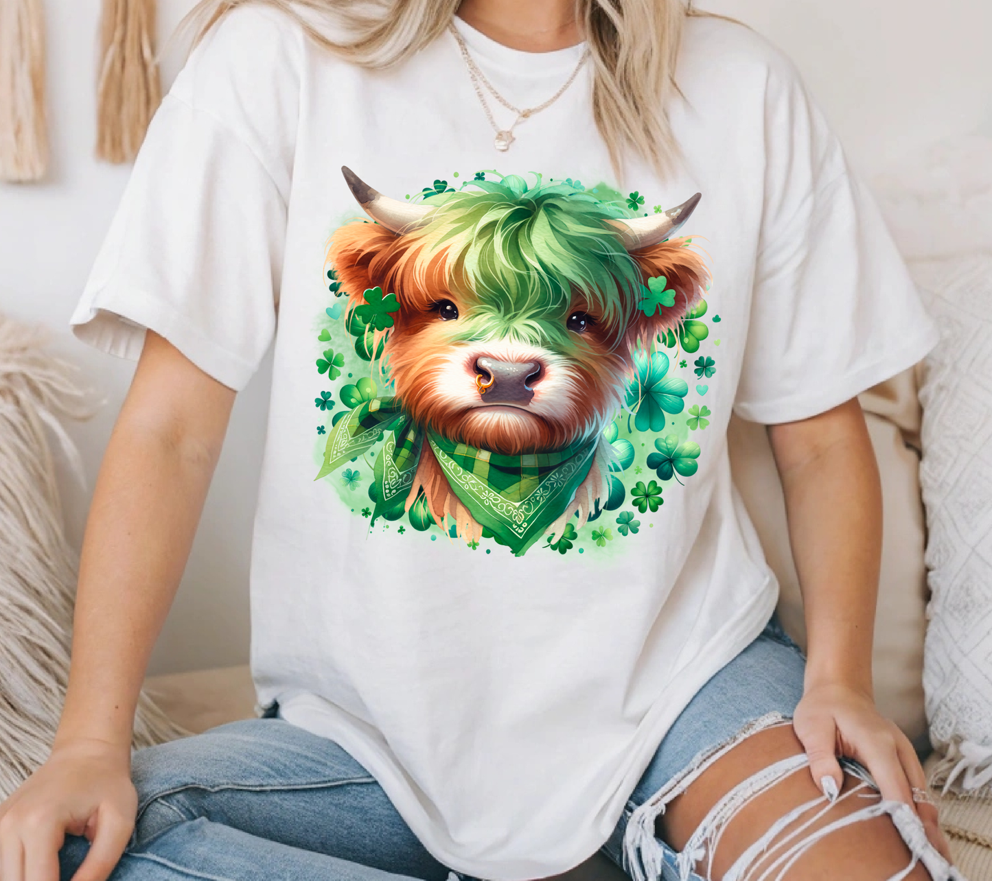 St. Patricks Day Shirt Highland Cow 29