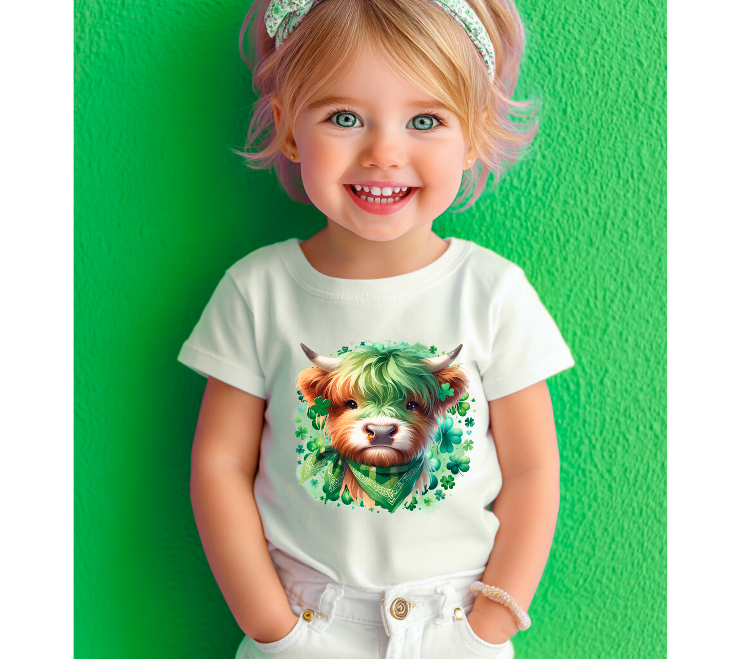 Youth/Toddler St. Patricks Day Highland Cow 29