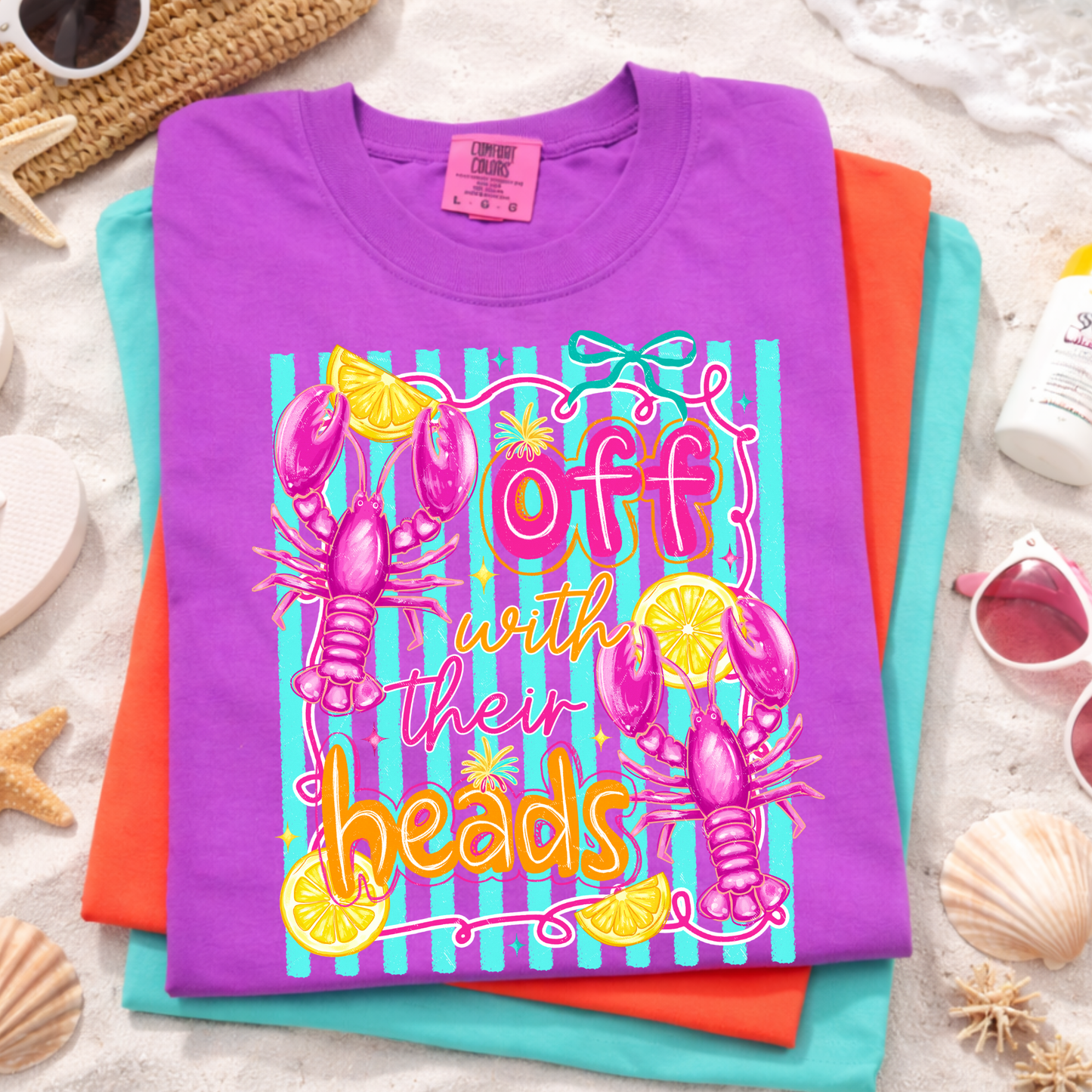 Off With Their Heads Crawfish Shirt, Funny Crawfish Boil Shirt, Southern Summer Tee, Cajun Shirt, Crawfish Festival Shirt, Louisiana Shirt
