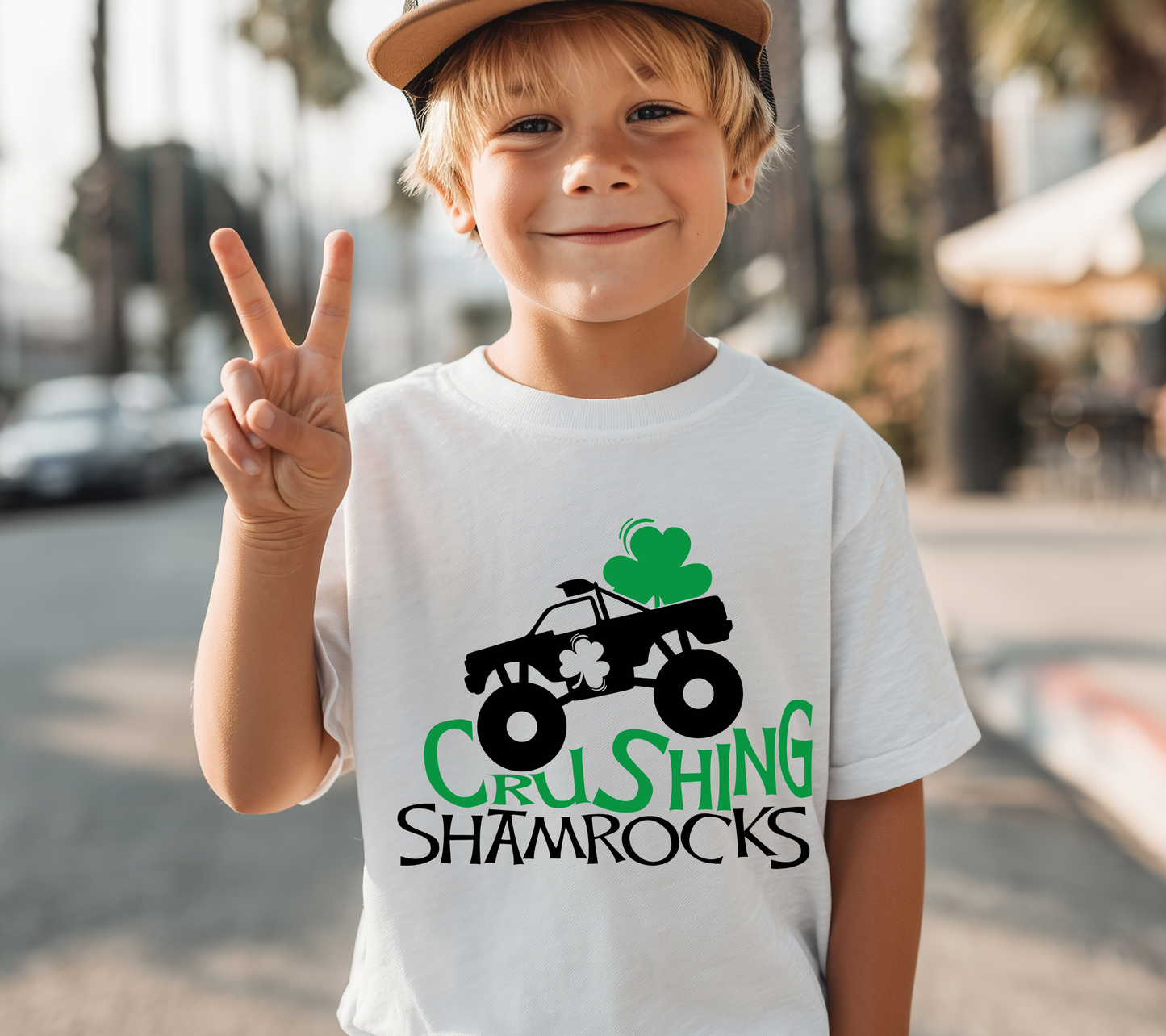 Youth/Toddler St. Patricks Day Crushing Shamrock Truck 30