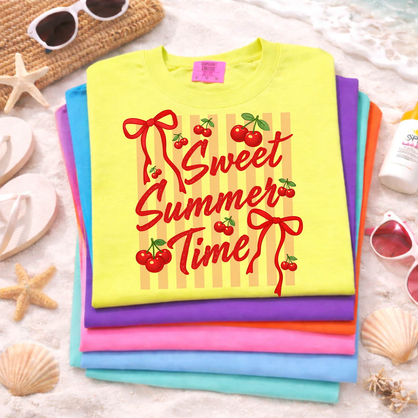 Sweet Summer Time Cherry Shirt, Cute Summer Graphic Tee, Cherry Aesthetic Shirt, Bright Summer Outfit, Trendy Summer Shirt, Vacation Shirt