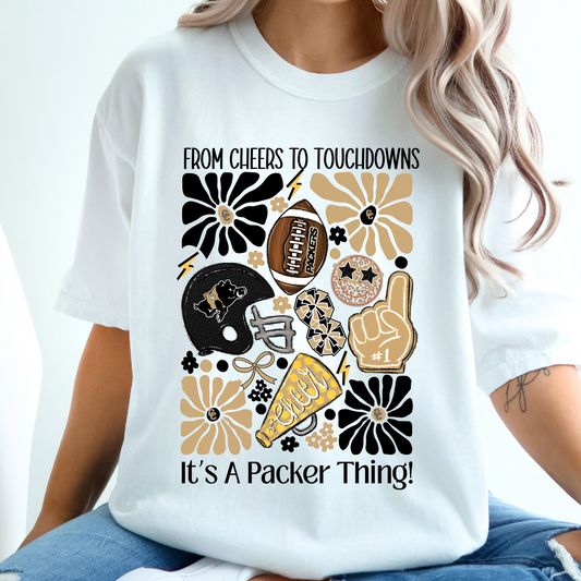 Adult It’s a Packer Thing Shirt – From Cheers to Touchdowns Tee – Colquitt County Football Spirit Shirt