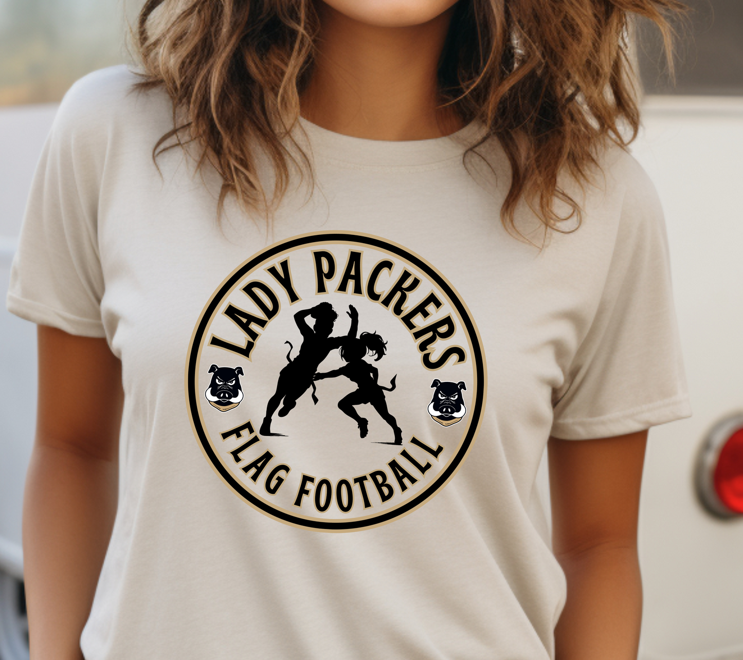 Colquitt County Lady Packers Flag Football T-Shirt – Colquitt County Team Spirit Tee