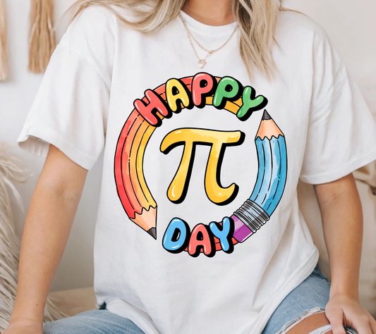 Happy Pi Day Pencil Rainbow Shirt Happy Pi Day Pencil Rainbow Shirt – Cute Math Teacher Shirt, Pi Day Graphic Tee, STEM Teacher Gift, School Math Shirt, March 14 Celebration Tee