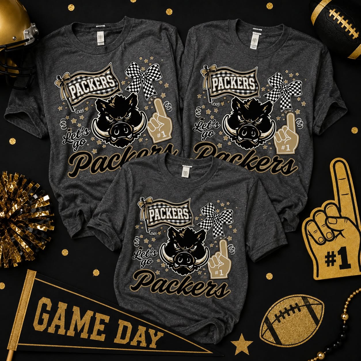 Colquitt County Packers Shirt | Packers Spirit Tee | CCHS Game Day Shirt | Black & Gold Football Shirt | Moultrie GA Packers Pride Tee