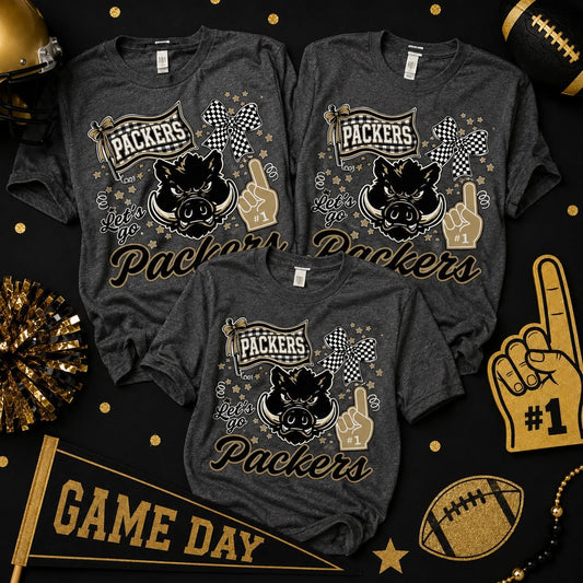 Colquitt County Packers Shirt | Packers Spirit Tee | CCHS Game Day Shirt | Black & Gold Football Shirt | Moultrie GA Packers Pride Tee