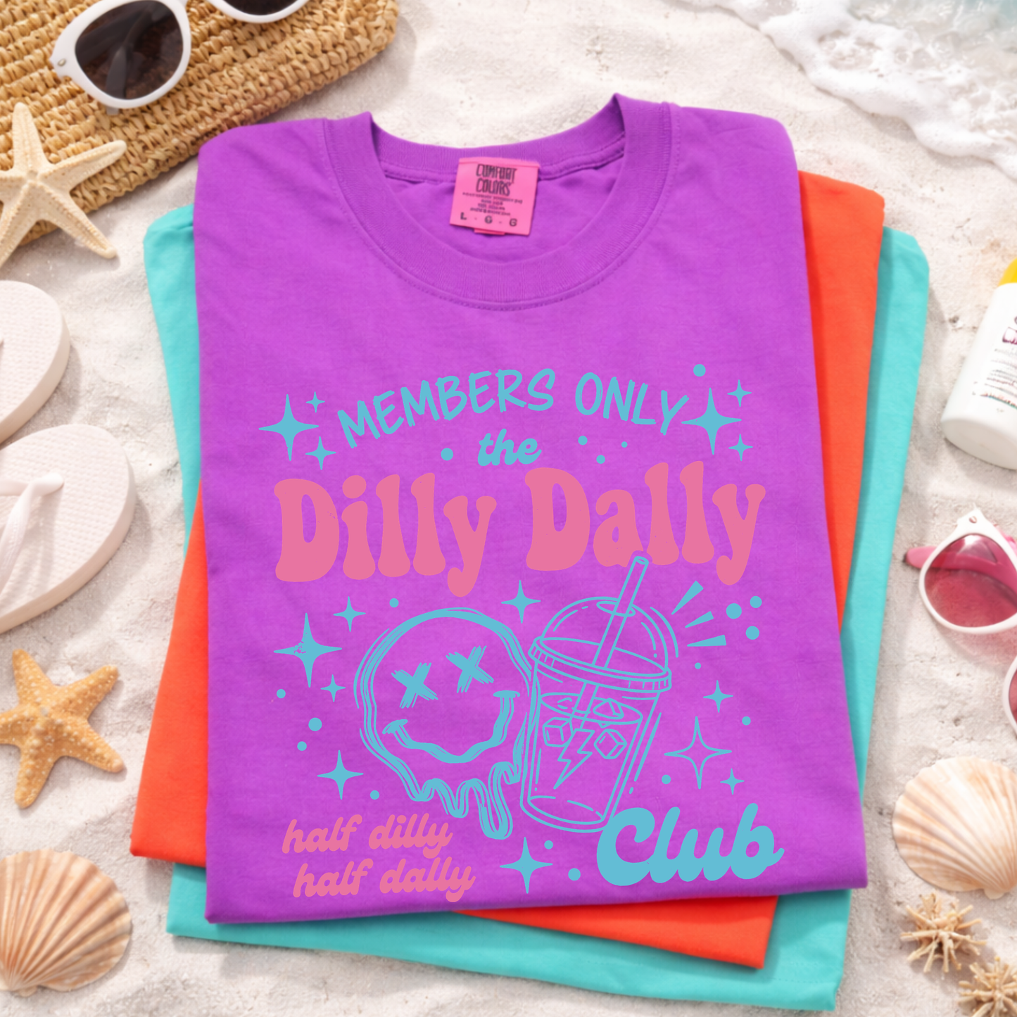 Members Only Dilly Dally Club Shirt, Funny Graphic Tee, Cute Trendy Shirt, Retro Aesthetic Tee, Coffee Lover Shirt, Casual Humor Shirt