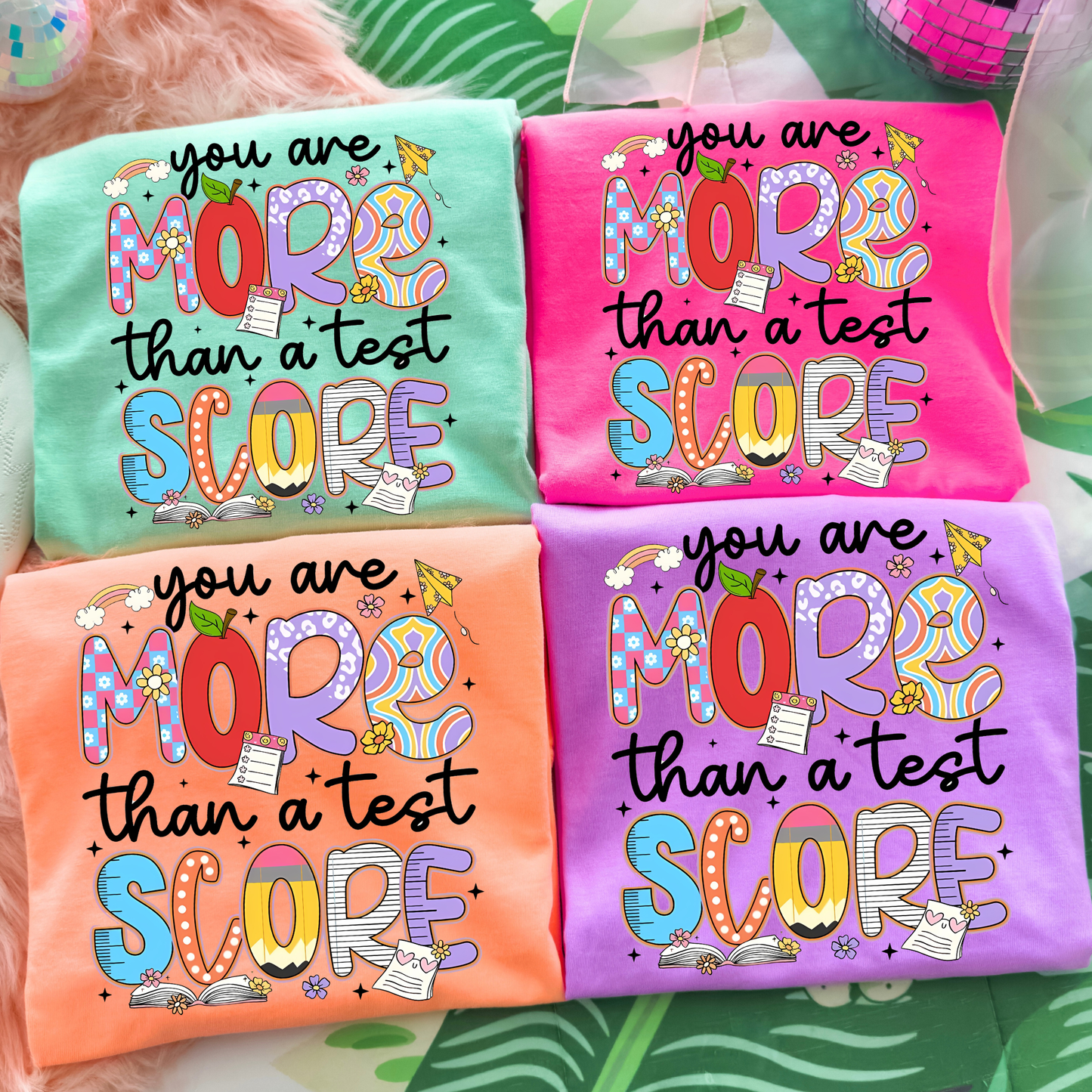 You Are More Than a Test Score Shirt | Teacher Shirt | Motivational School Tee | Testing Day Shirt | Kids & Adult Sizes | Back to School Tee