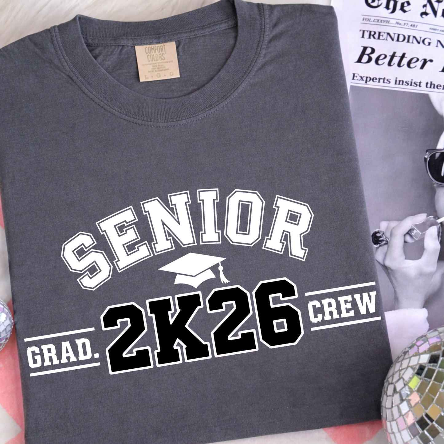 Senior 2026 Shirt, Class of 2026 Shirt, Grad 2K26 Crew Shirt, Senior Year Shirt, Graduation Shirt 2026, High School Senior Tee