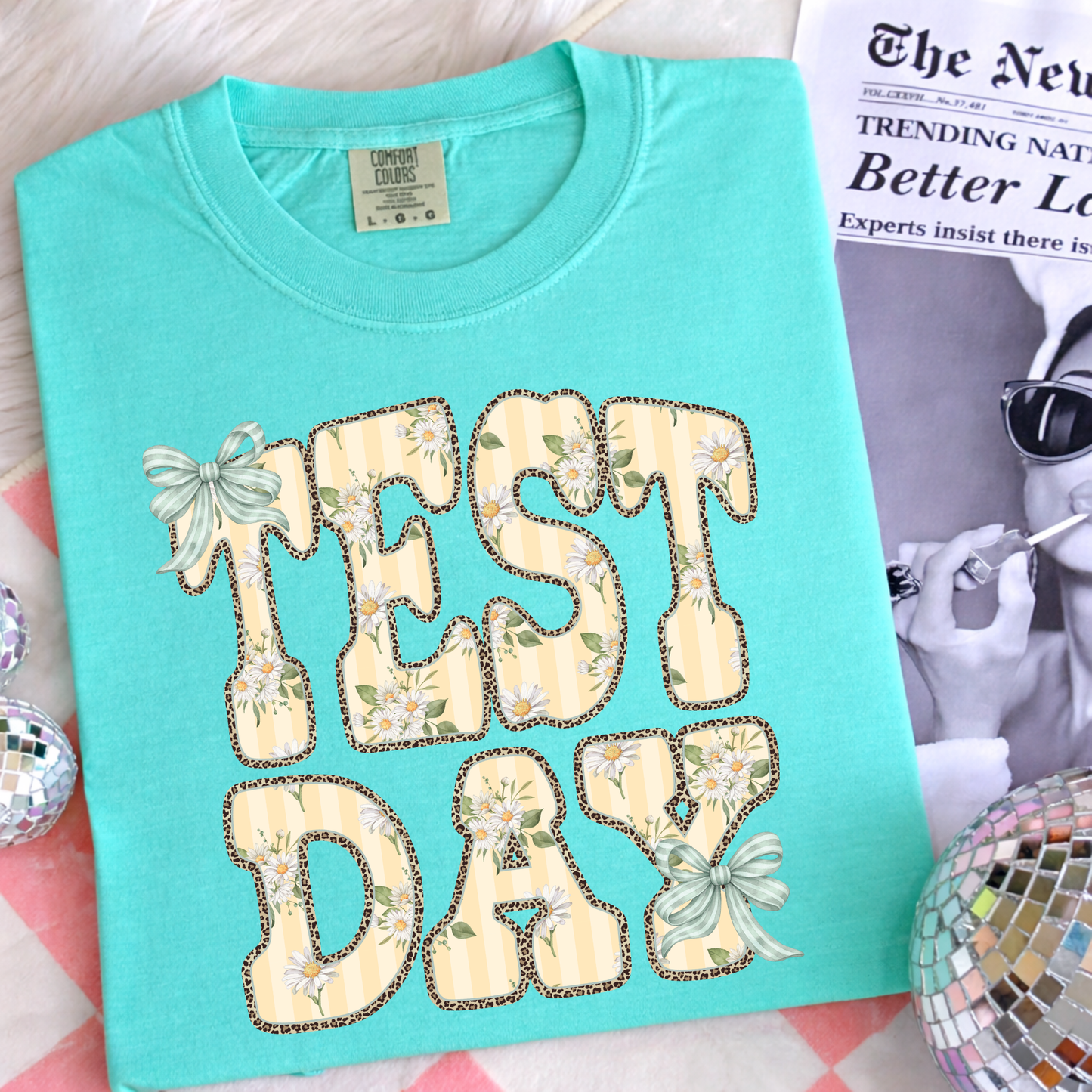 Test Day Shirt, Cute Testing Day Shirt, Student Testing Tee, Teacher Testing Shirt, Standardized Testing Shirt, Classroom Testing Outfit, Kids & Adults (with Bows)