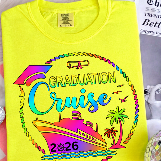 Graduation Cruise 2026 Shirt, Senior Trip Cruise Shirt, Class of 2026 Vacation Tee, Cruise Graduation Shirt, Senior Trip Outfit, Beach Cruise Shirt