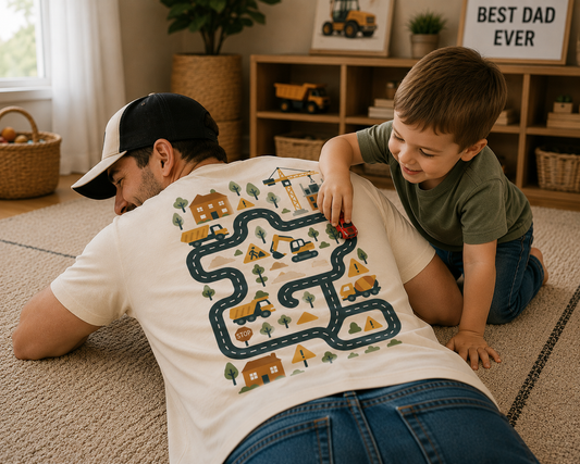 Tired Dads Club Shirt, Construction Dad Tee, Funny Father’s Day Shirt, Heavy Equipment Dad Graphic Tee, Blue Collar Dad Gift