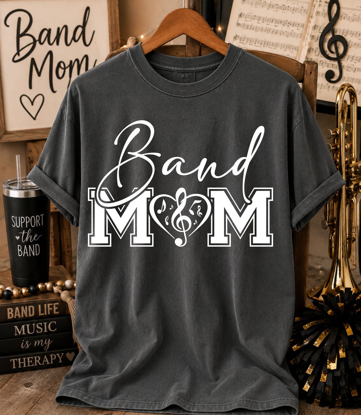 Band Mom Shirt | Comfort Colors Band Mom Tee | Marching Band Mom Shirt | Music Mom T-Shirt | Band Parent Gift | School Band Shirt
