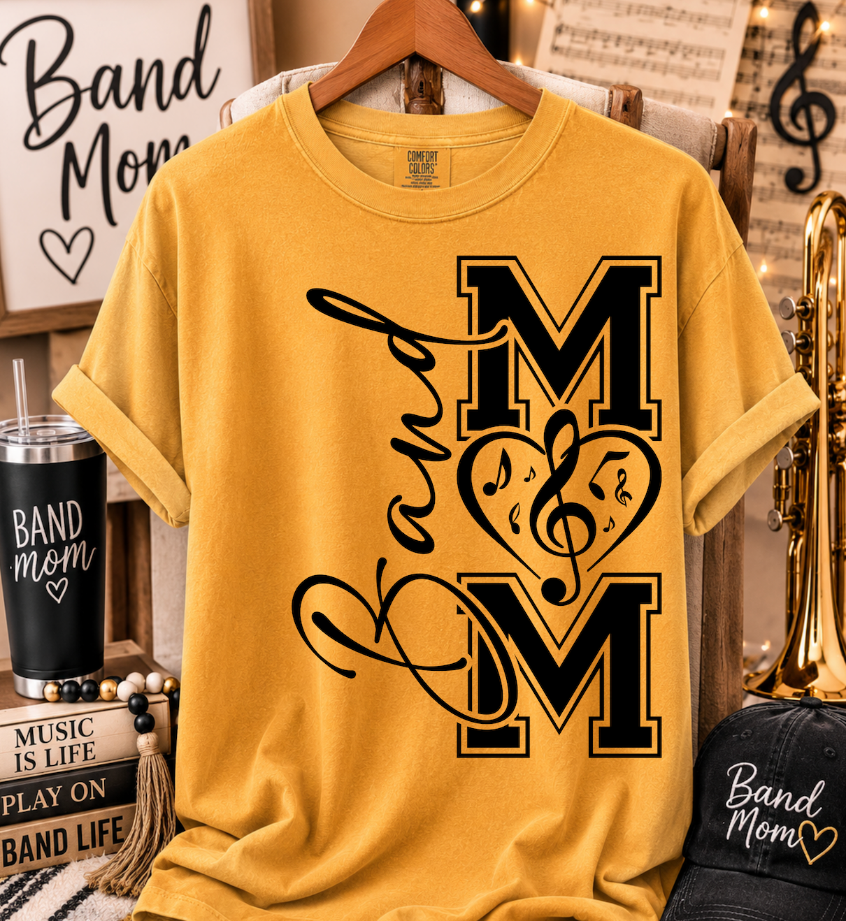 Band Mom Shirt | Comfort Colors Band Mom Tee | Marching Band Mom Shirt | Music Mom T-Shirt | Band Shirt | Proud Band Mom Gift