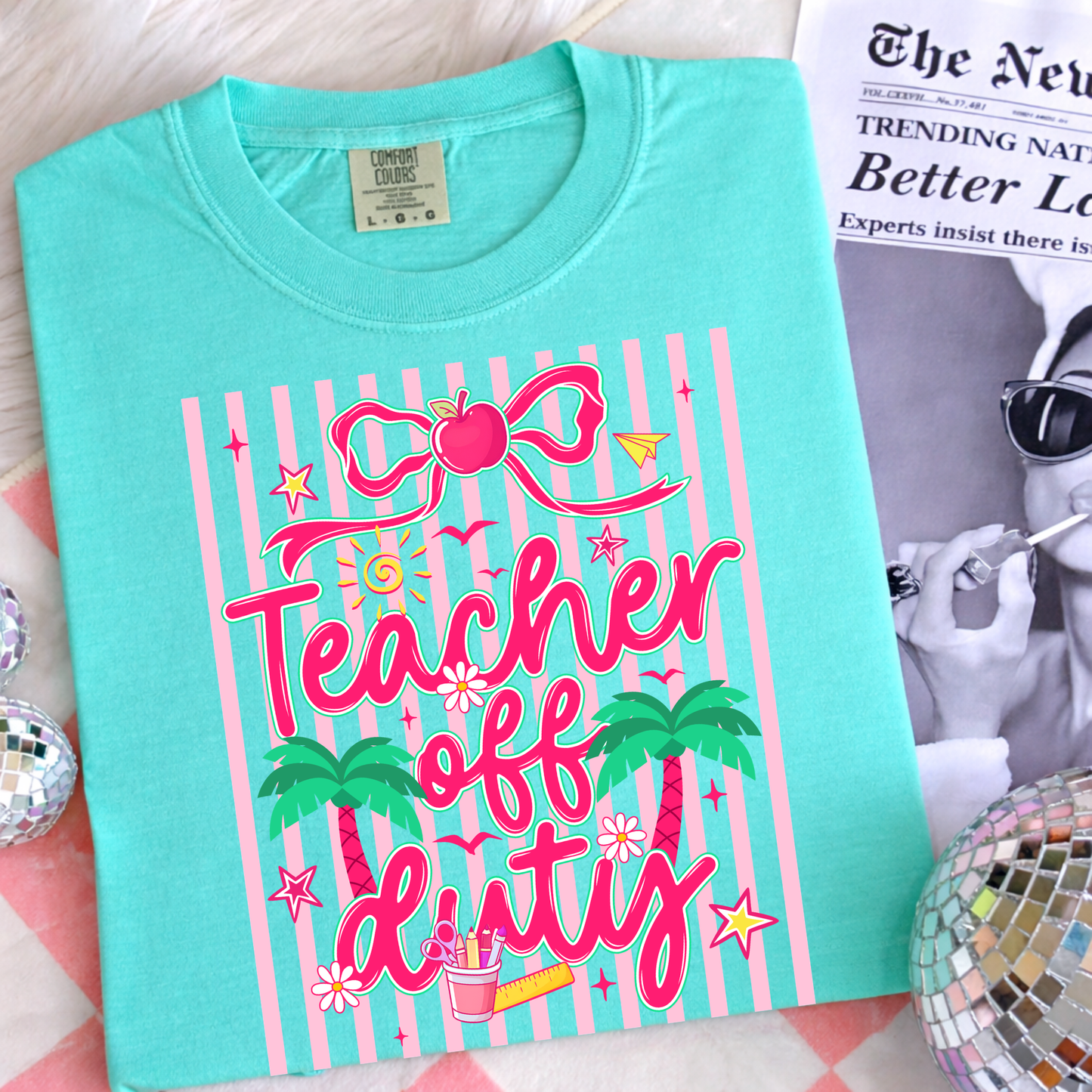 Teacher Off Duty Shirt, Summer Teacher Tee, Last Day of School Shirt, Beach Teacher Shirt, Cute Teacher Gift, Vacation Teacher Tee