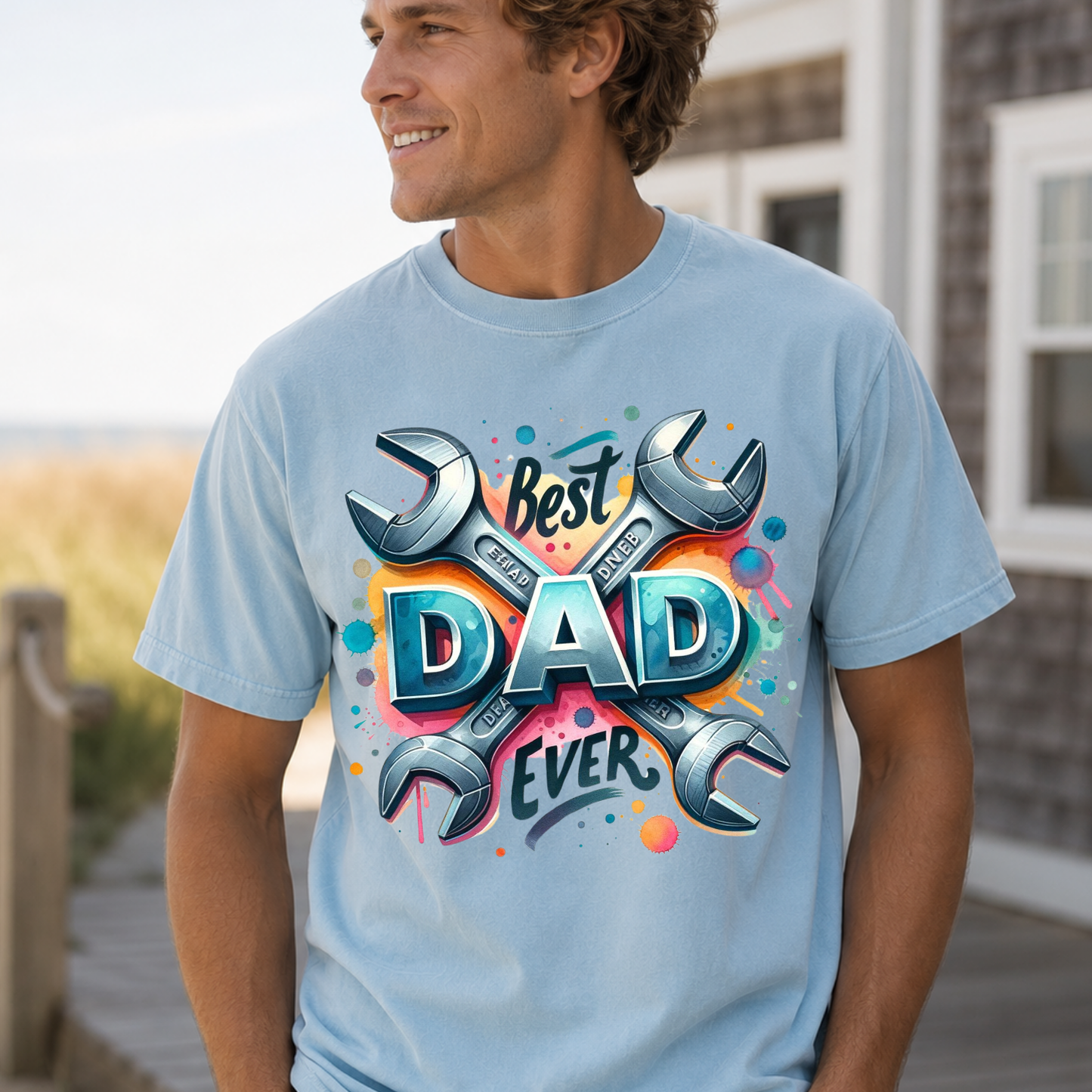 Best Dad Ever Mechanic Shirt, Father’s Day Mechanic Tee, Cool Dad Garage Shirt, Handyman Dad Graphic Tee, Gift for Mechanic Dad