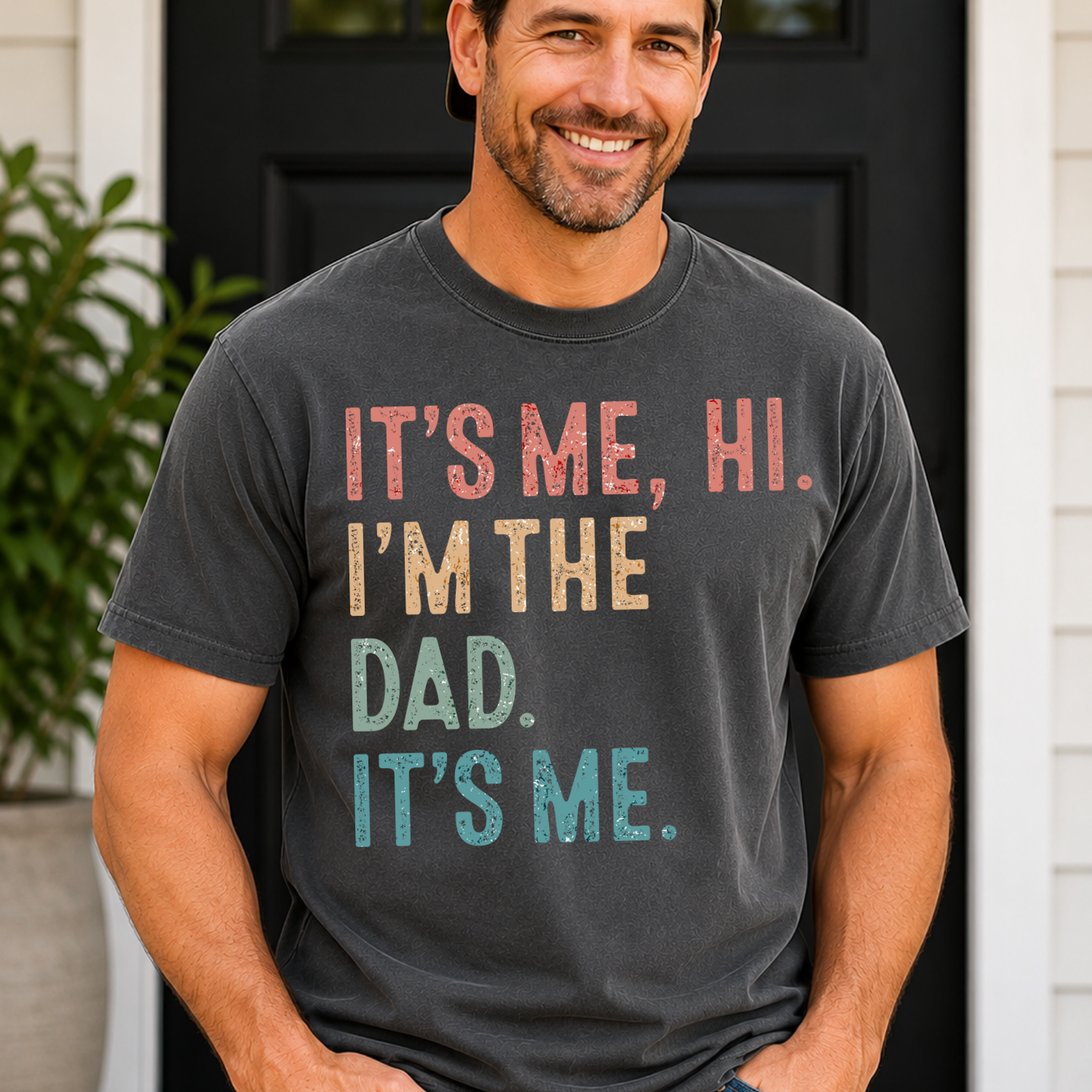 It’s Me Hi I’m The Dad Shirt, Funny Father’s Day Tee, Trendy Retro Dad Graphic Shirt, Cool Dad Gift Tee, Humorous Dad Apparel