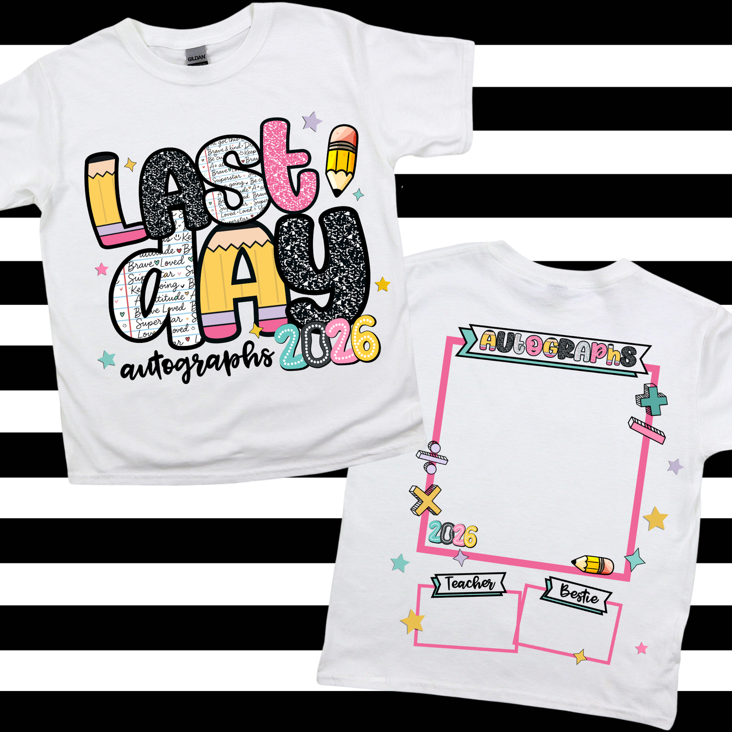 Last Day of School Autograph Shirt 2026, Kids Autograph Tee, End of School Year Shirt, Student Memory Shirt, Graduation Shirt Kids, Teacher Sign Shirt