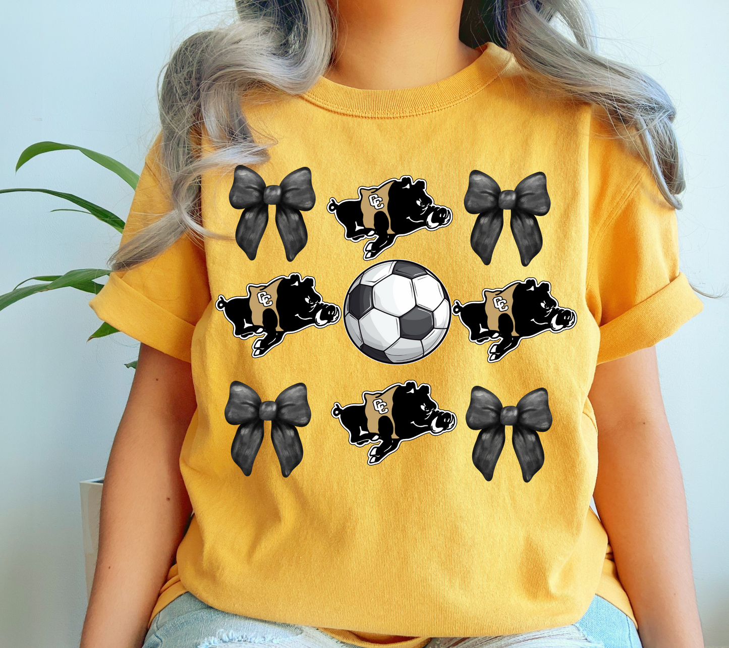 Adult Colquitt County Packers Soccer Season Bows Hawg Ball T-Shirt