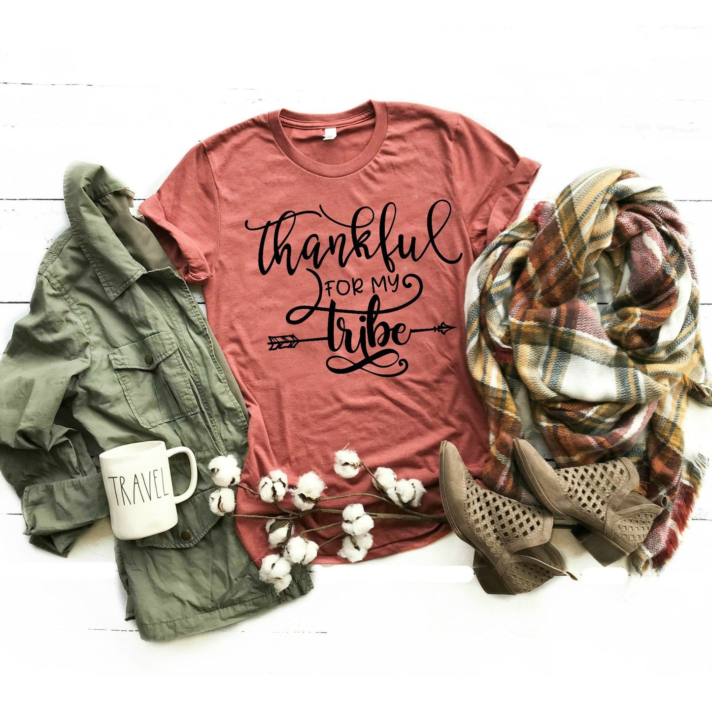 Thankful For My Tribe, Thanksgiving Shirt, Holiday Shirt, Women's Thanksgiving Shirt, I Am Thankful, Thankful Shirt