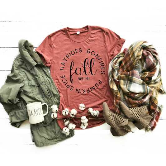 Fall Sweet Fall Tee | Autumn Leaves and Fall | Fall Shirt| Autumn Shirt| pumpkin shirt| thanksgiving shirt| halloween shirt|cute fall tee