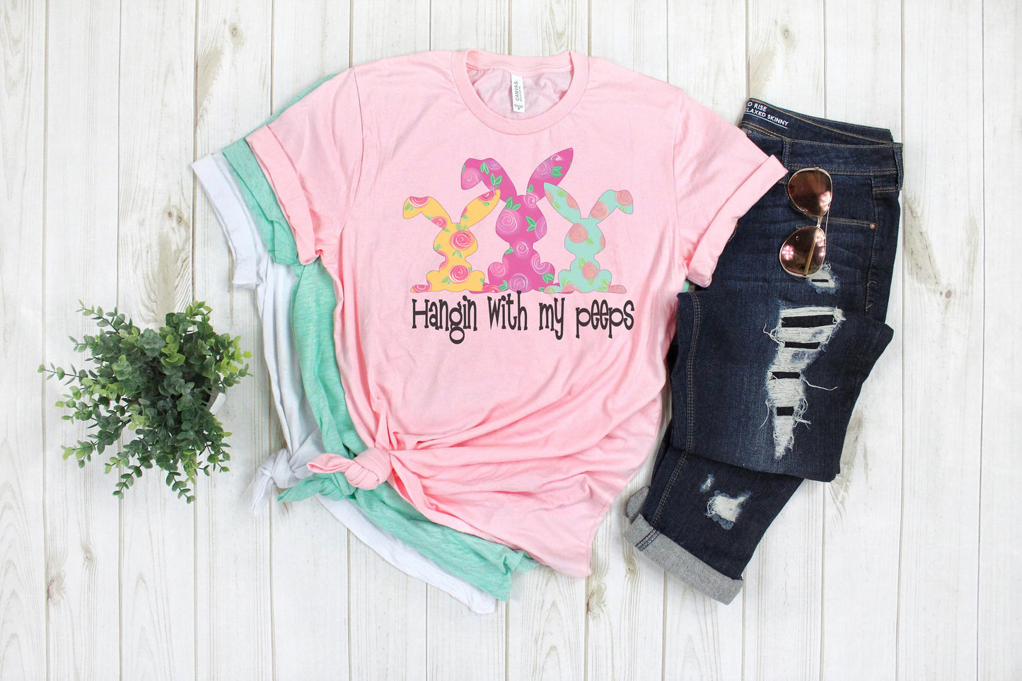 Easter Shirt, Hanging With My Peeps Shirt, Easter Shirt, Bunny Shirt, Easter Bunny Shirt, Easter Tee, Spring Shirt, Cute Easter Shirt, Bunny