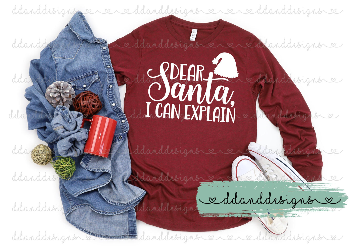 Dear Santa I Can Explain, Long Sleeve, Christmas Shirt, Holiday Shirt, Unisex Christmas Shirt, Christmas Tee, Family Christmas Shirt, Funny