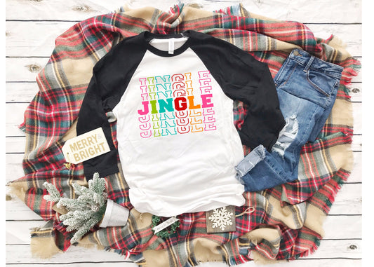 Christmas Shirt,Jingle Jingle Jingle Shirt, Christmas Party Shirt, Christmas Tee, Funny Shirt, Raglan, Baseball Style Shirt, Cute Christmas