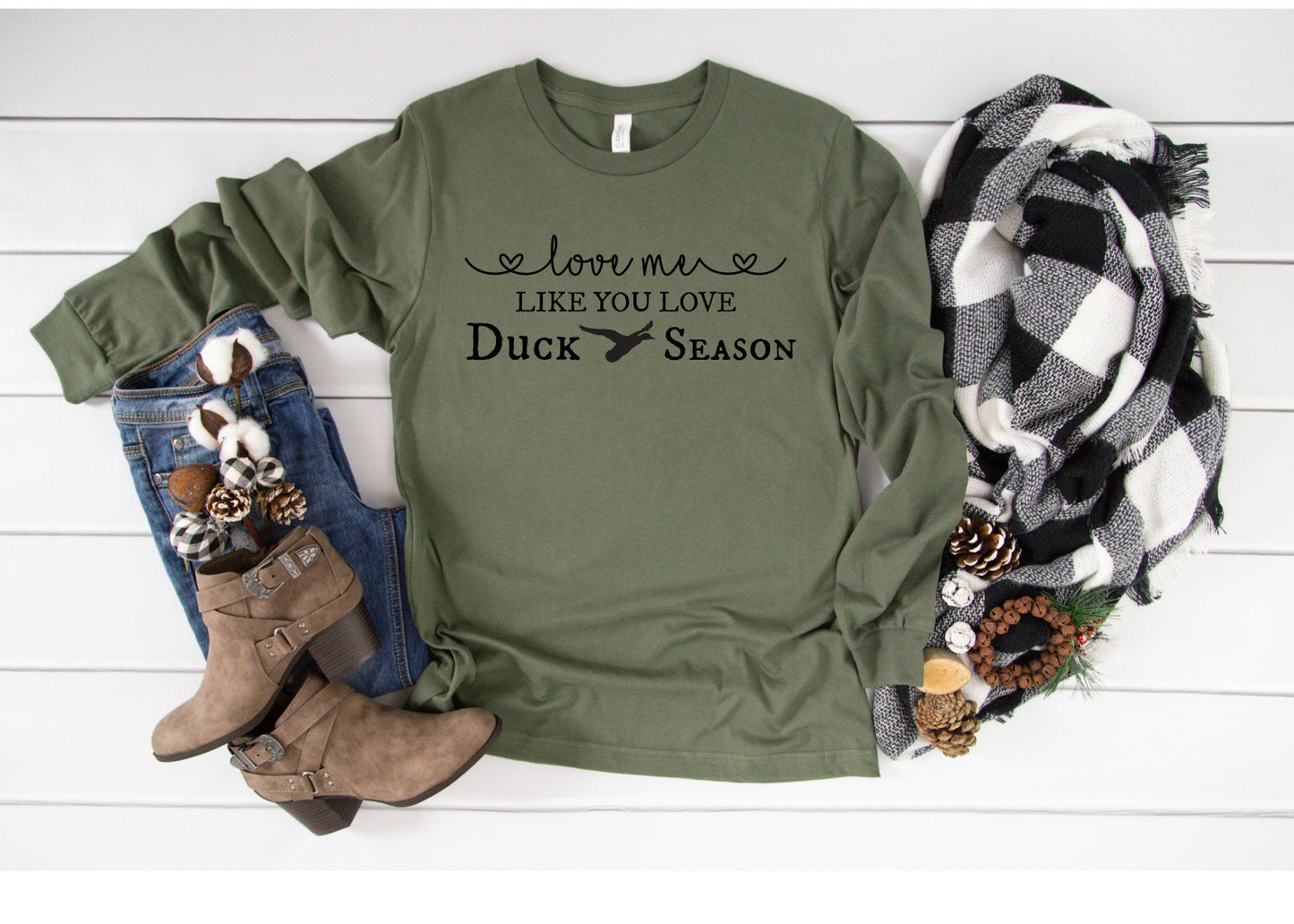 Fall Shirt, Duck Hunting, Love Me Like You Love Duck Season, Long Sleeve, Wife Shirt, Hunting Shirt, Duck Hunting Shirt, Tee, Duck shirt