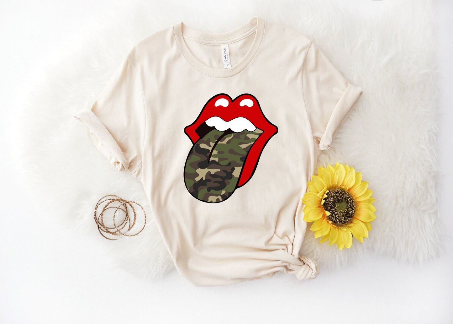 Camo Lips Shirt, Lips Shirt, Fun Shirt, Trendy Tee, Unisex, Camo, Military