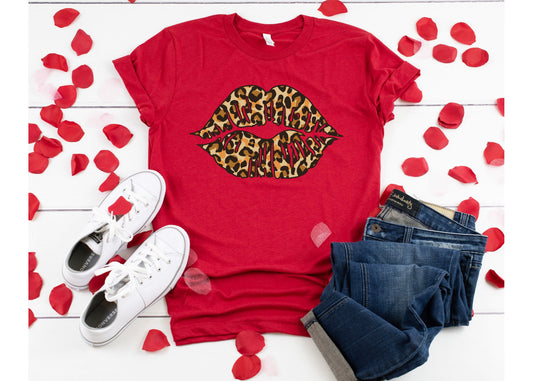 Valentines shirt, Cheetah Lips, Valentines shirt, Funny Valentines shirt, shirt, Unisex shirt, Valentines Shirt, Mama's Valentines, Lips