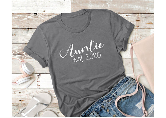 Auntie Shirt, Aunt Gift, Auntie Established Shirt, Aunt Shirt, Gift for Sister, Pregnancy Announcement Shirt