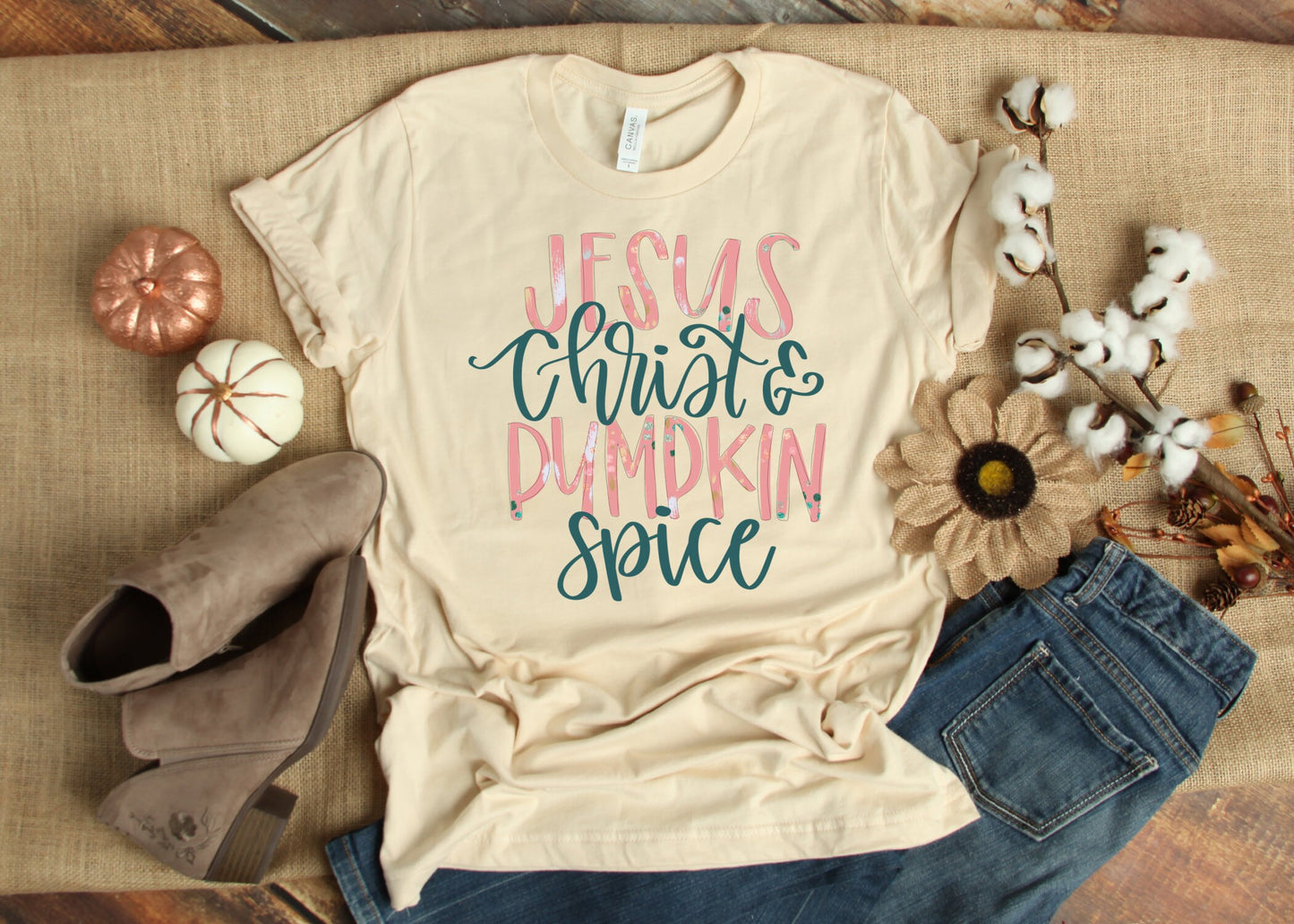 Fall Shirt, Fall Tee, Jesus Christ and Pumpkin Spice, Autumn Shirt, Thanksgiving Shirt, Pumpkin Shirt, Pumpkin Lover