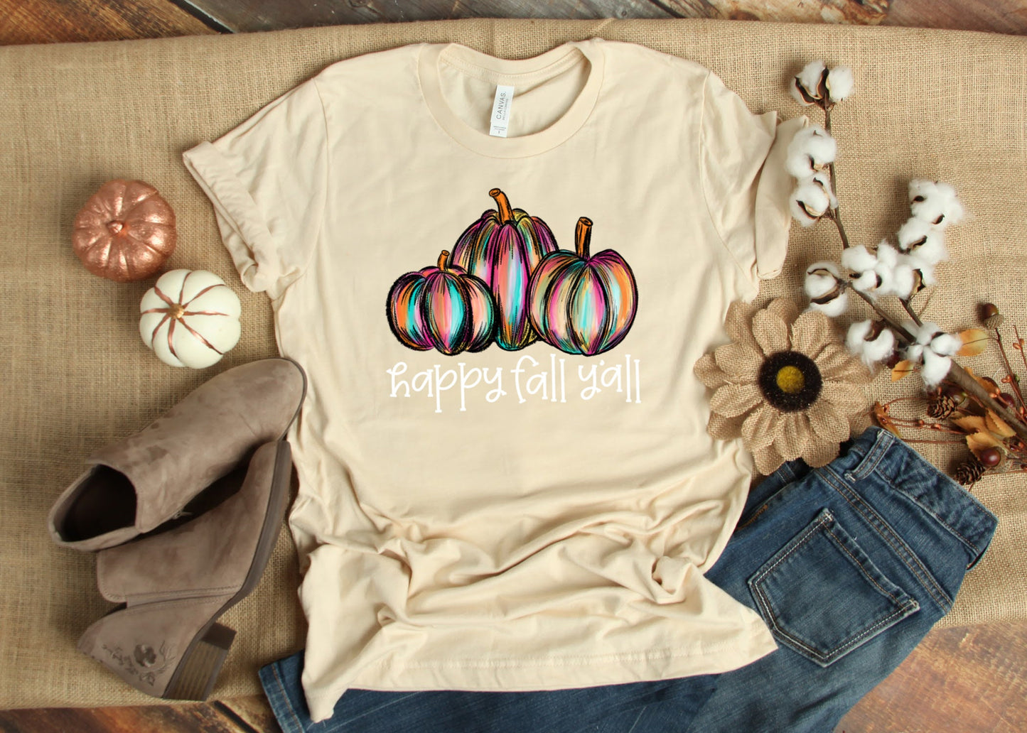 Fall Shirt, Fall Tee, Happy Fall Y'all, Autumn Shirt, Thanksgiving Shirt, Pumpkin Shirt, Pumpkin Spice Lover