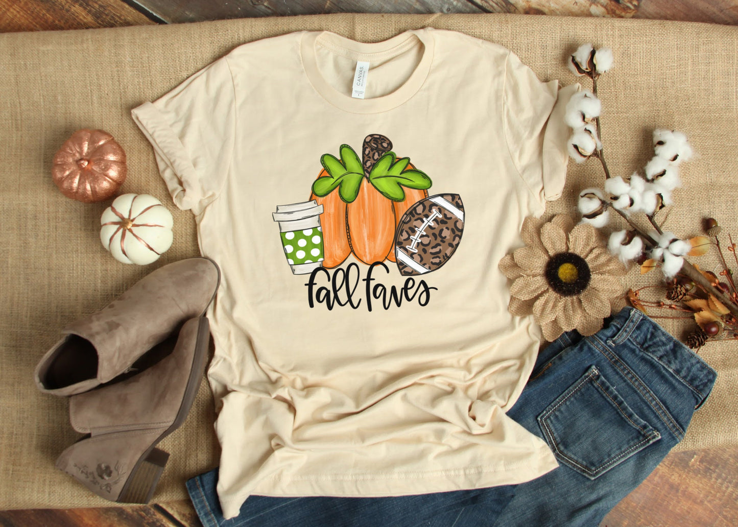 Fall Shirt, Fall Tee, Fall Faves, Autumn Shirt, Thanksgiving Shirt, Pumpkin Shirt, Pumpkin Spice Lover, Football, Coffee, Pumpkin, Fall