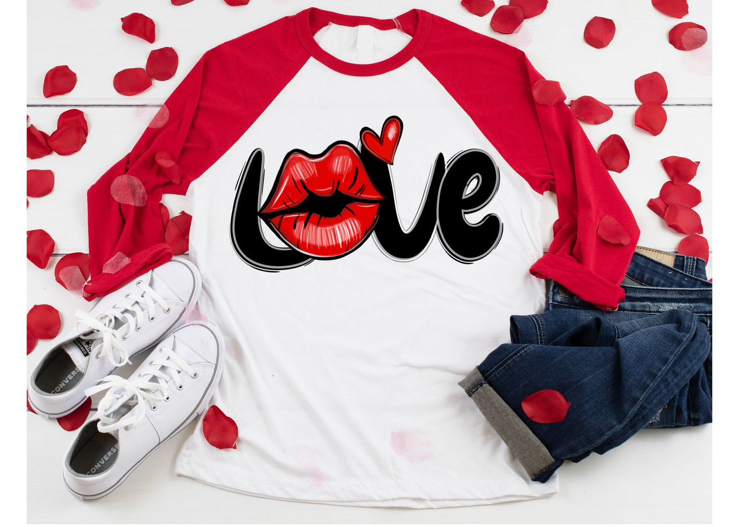 Valentines Shirt, Valentines Day Shirt, Cute Valentine Shirt, Valentines Lips Love Shirt, Love Shirt, Raglan Unisex tee, Cheetah Print